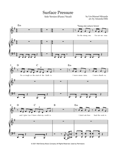 Surface Pressure (arr. Amanda Dills)