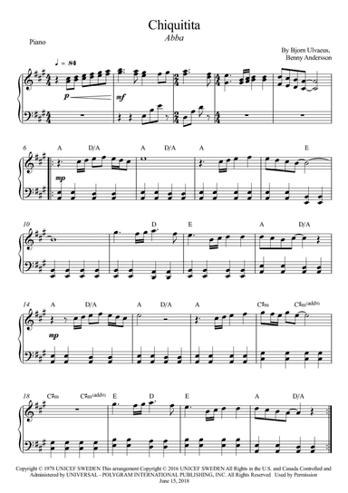 Chiquitita (arr. Wesley S. SIlva)