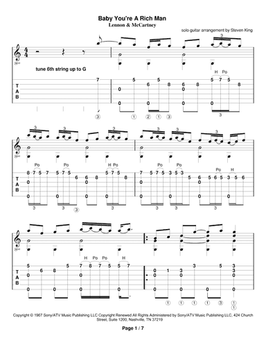 Baby You're A Rich Man (arr. Steven King)