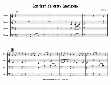 God Rest Ye Merry Gentlemen - BRASS QUARTET (arr. Steve Hoover)