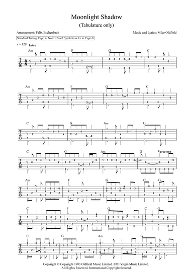 Moonlight Shadow (arr. Felix Eschenbach)