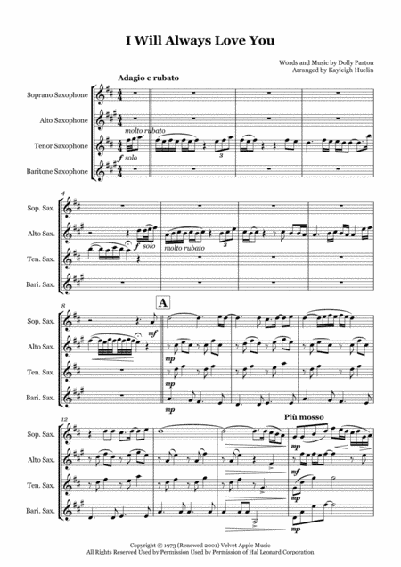 I Will Always Love You (arr. Kayleigh Huelin)