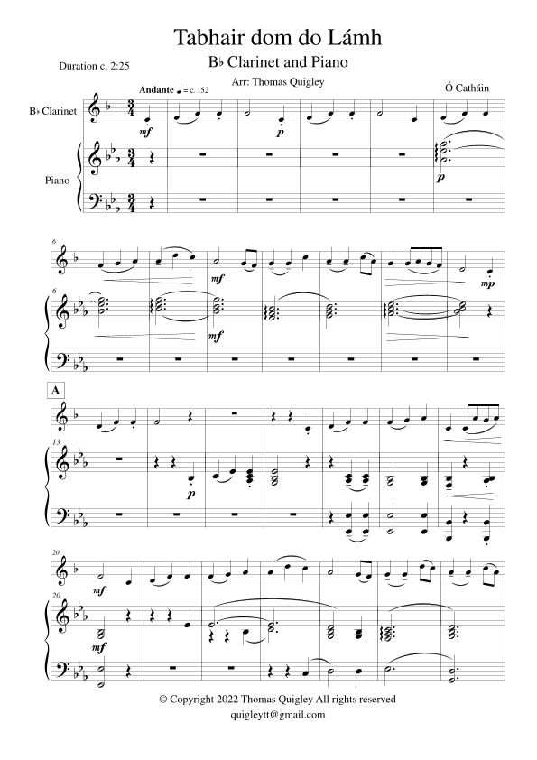 Tabhair dom do Lámh (Give Me Your Hand) (arr. Thomas Quigley)