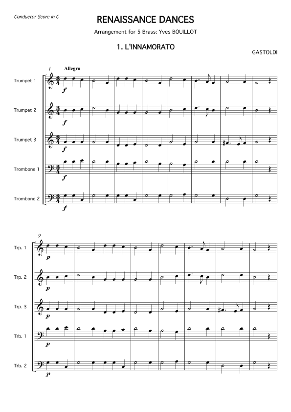 Renaissance Dances (arr. Yves Bouillot)