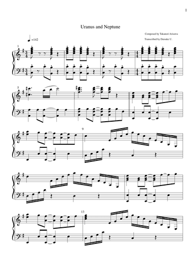 Uranus And Neptune (arr. Daisuke U.)