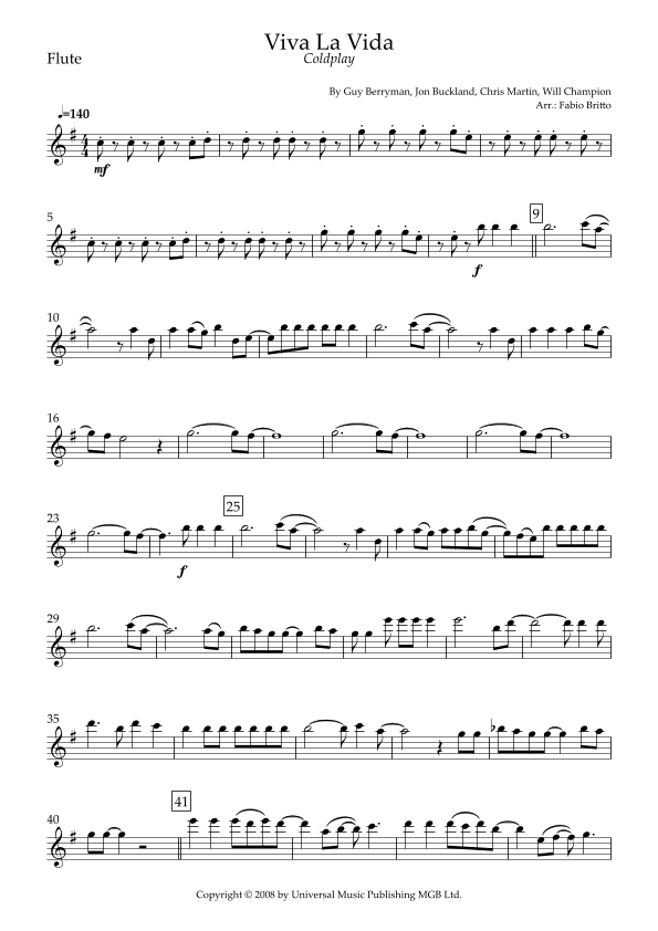 Viva La Vida (arr. Fabio Britto)