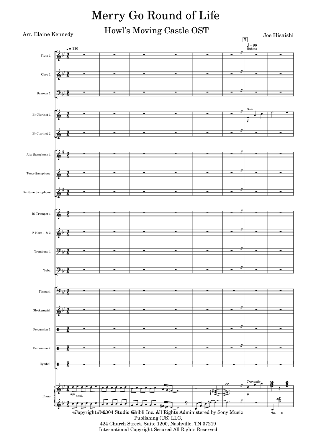 Merry-go-round Of Life (arr. Elaine Kennedy)