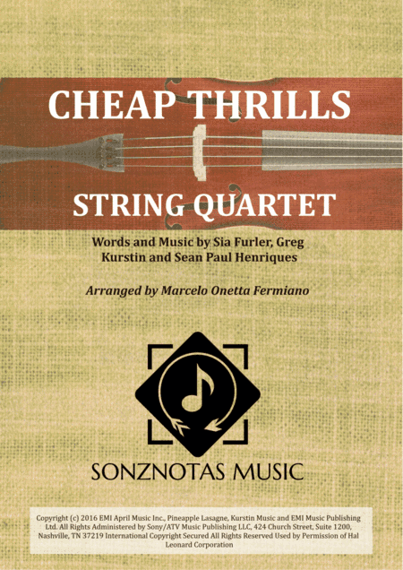 Cheap Thrills (arr. Marcelo Onetta Fermiano)
