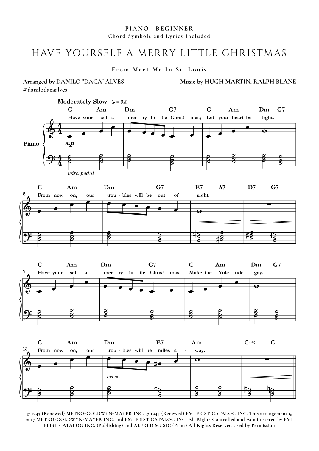 Have Yourself A Merry Little Christmas (arr. Danilo "Daca" Alves)