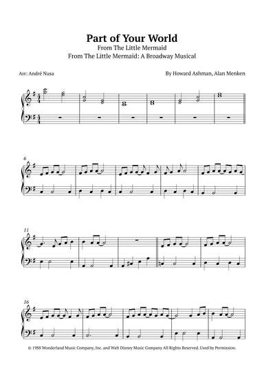 Part Of Your World (arr. André Nusa)