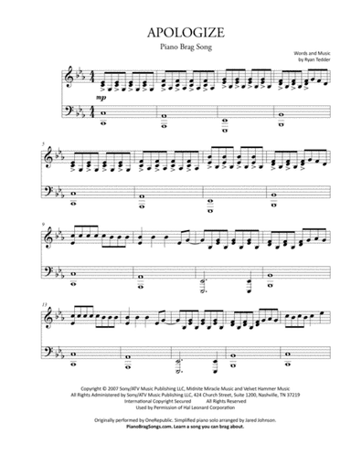 Apologize (arr. Jared Johnson)
