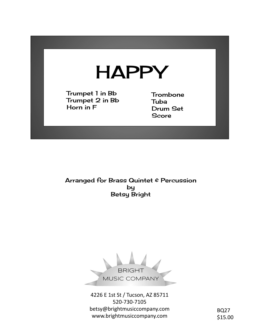 Happy (arr. Betsy Bright)