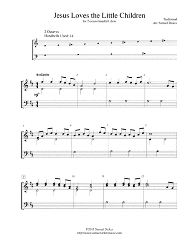 Jesus Loves the Little Children - for 2-octave handbell choir (arr. Samuel Stokes)