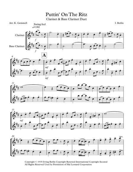 Puttin' On The Ritz (arr. K. Gemmell)