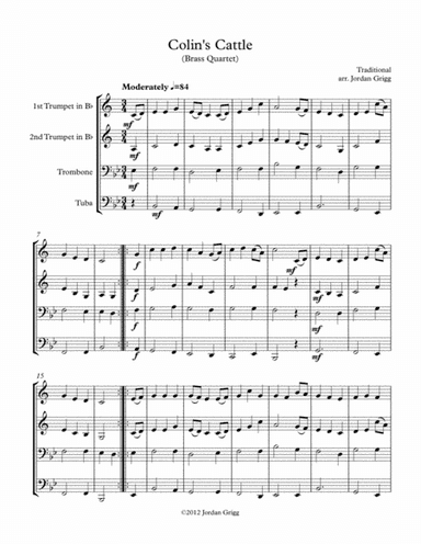 Colin's Cattle (Brass Quartet) (arr. Jordan Grigg)