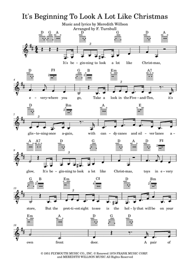 It's Beginning To Look Like Christmas (arr. F. Turnbull)