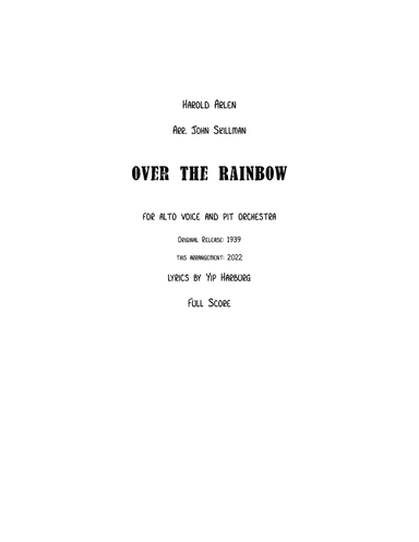 Over The Rainbow (arr. John C Skillman)