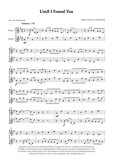 Until I Found You (arr. Tom Drummond)