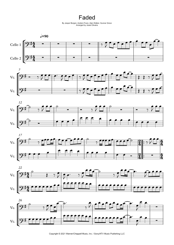 Faded (arr. Josiel Oliveira)