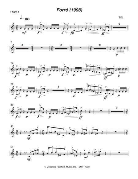 Forró (1998) horn 1 part