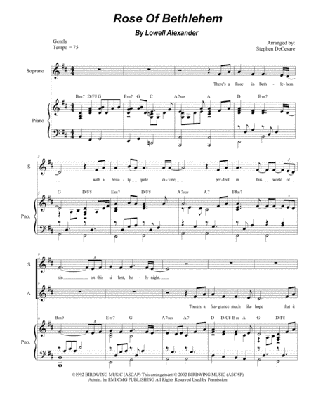 Rose Of Bethlehem (arr. Stephen DeCesare)