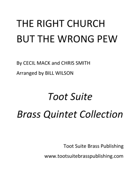 The Right Church but the Wrong Pew (arr. Bill Wilson)