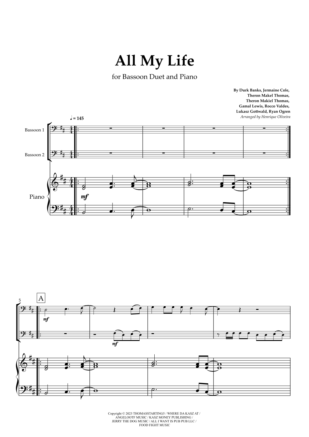 All My Life (arr. Henrique Oliveira)