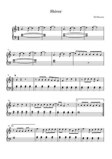 Shivers (arr. Harvus Sylvain)