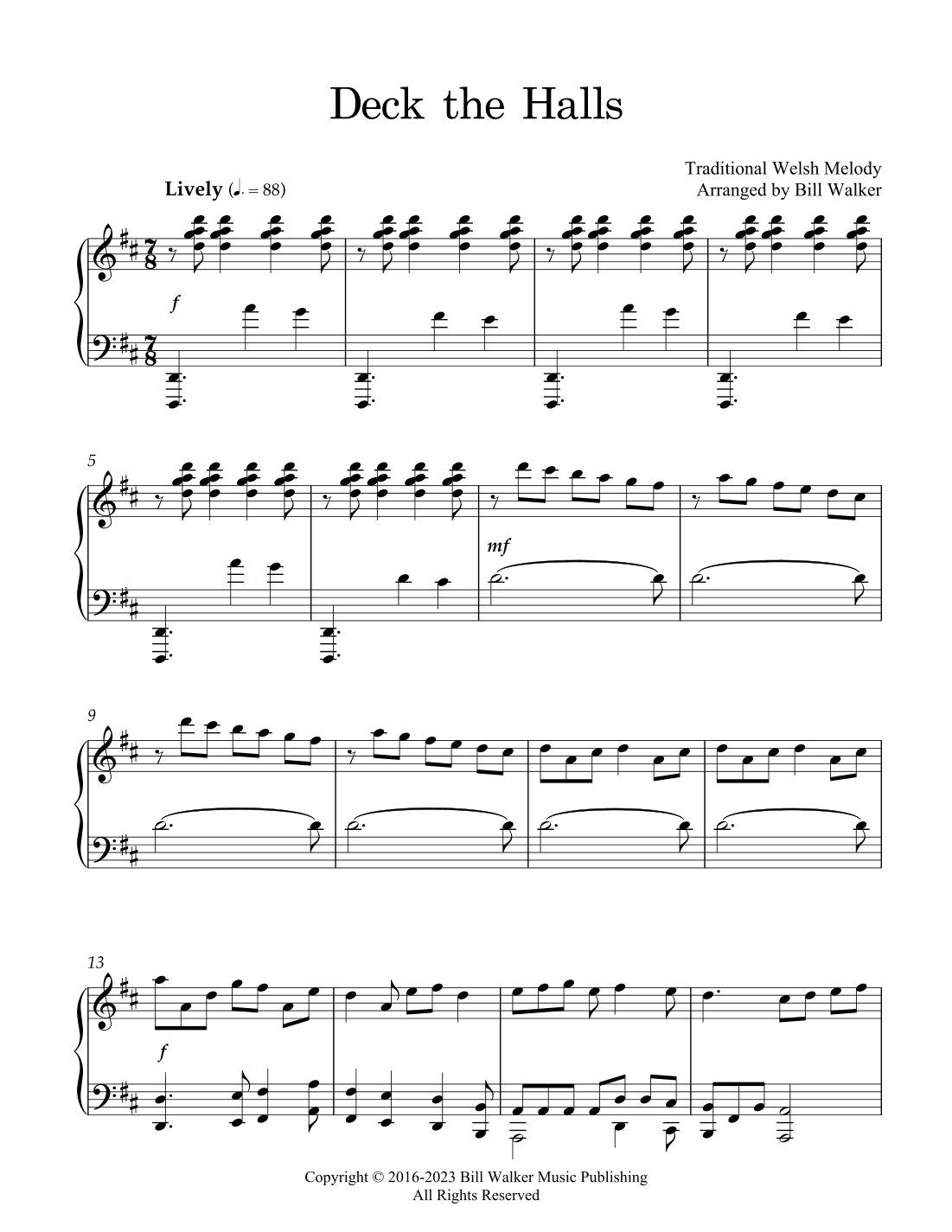 Deck the Halls (arr. Bill Walker)