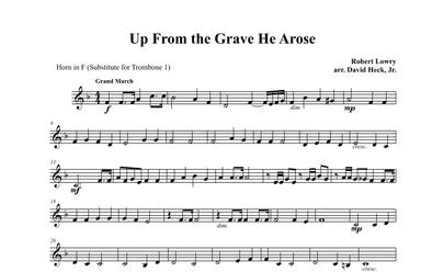 Up from the Grave He Arose - Horn in F (arr. David Heck, Jr.)