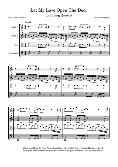 Let My Love Open The Door (arr. Thomas Winter)