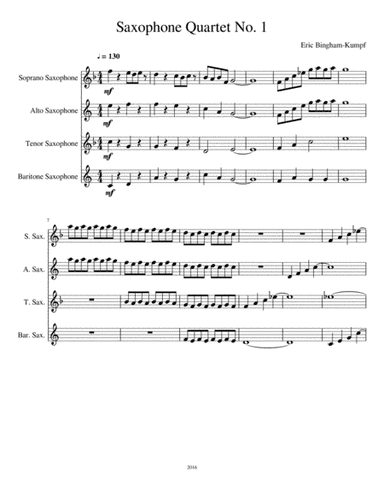 Saxophone Quartet No. 1-7