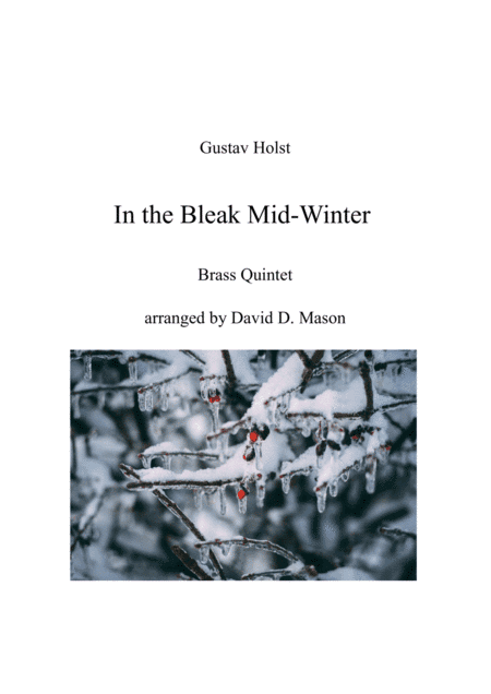 In the Bleak Mid-Winter (arr. David D. Mason)