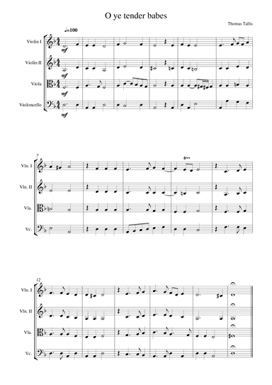 O, ye tender babes (arr. Alex Tinlin)