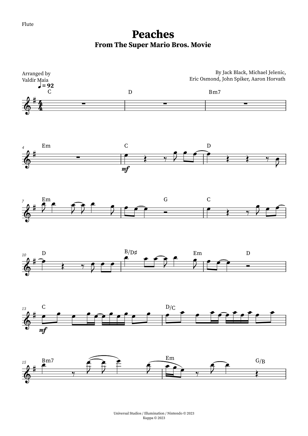 Peaches (arr. Valdir Maia)
