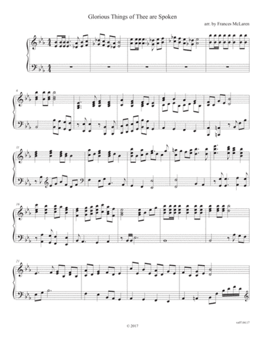 Glorious Things of Thee are Spoken (arr. Frances McLaren)