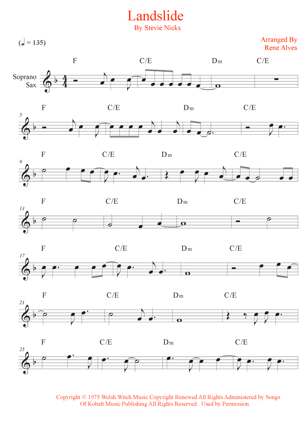 Landslide (arr. Rene Alves)