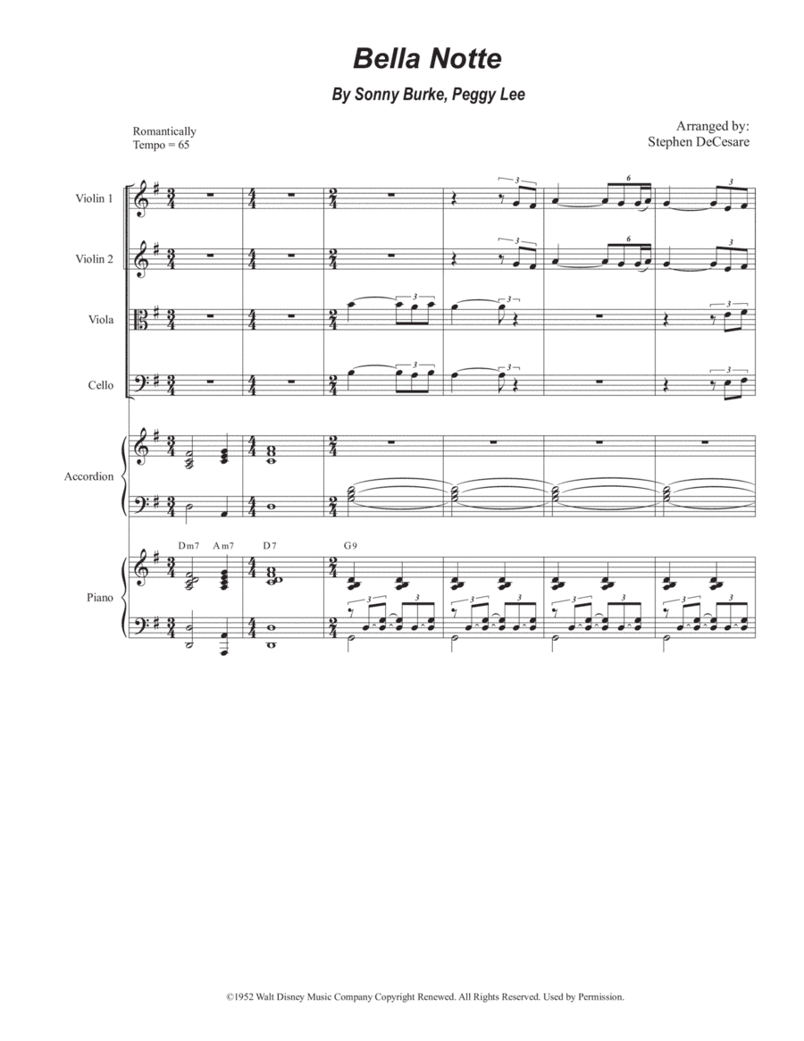 Bella Notte (arr. Stephen DeCesare)