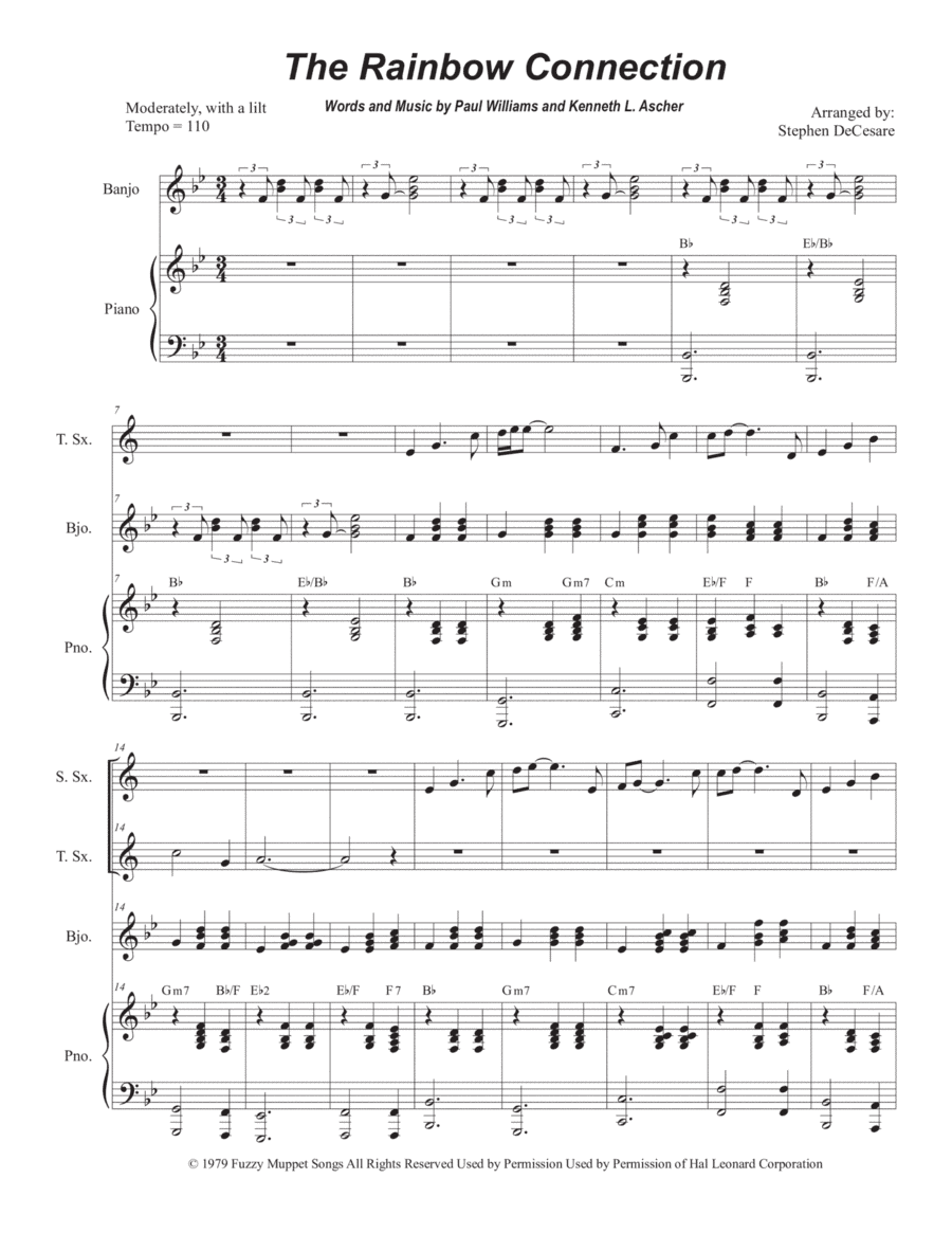 The Rainbow Connection (arr. Stephen DeCesare)
