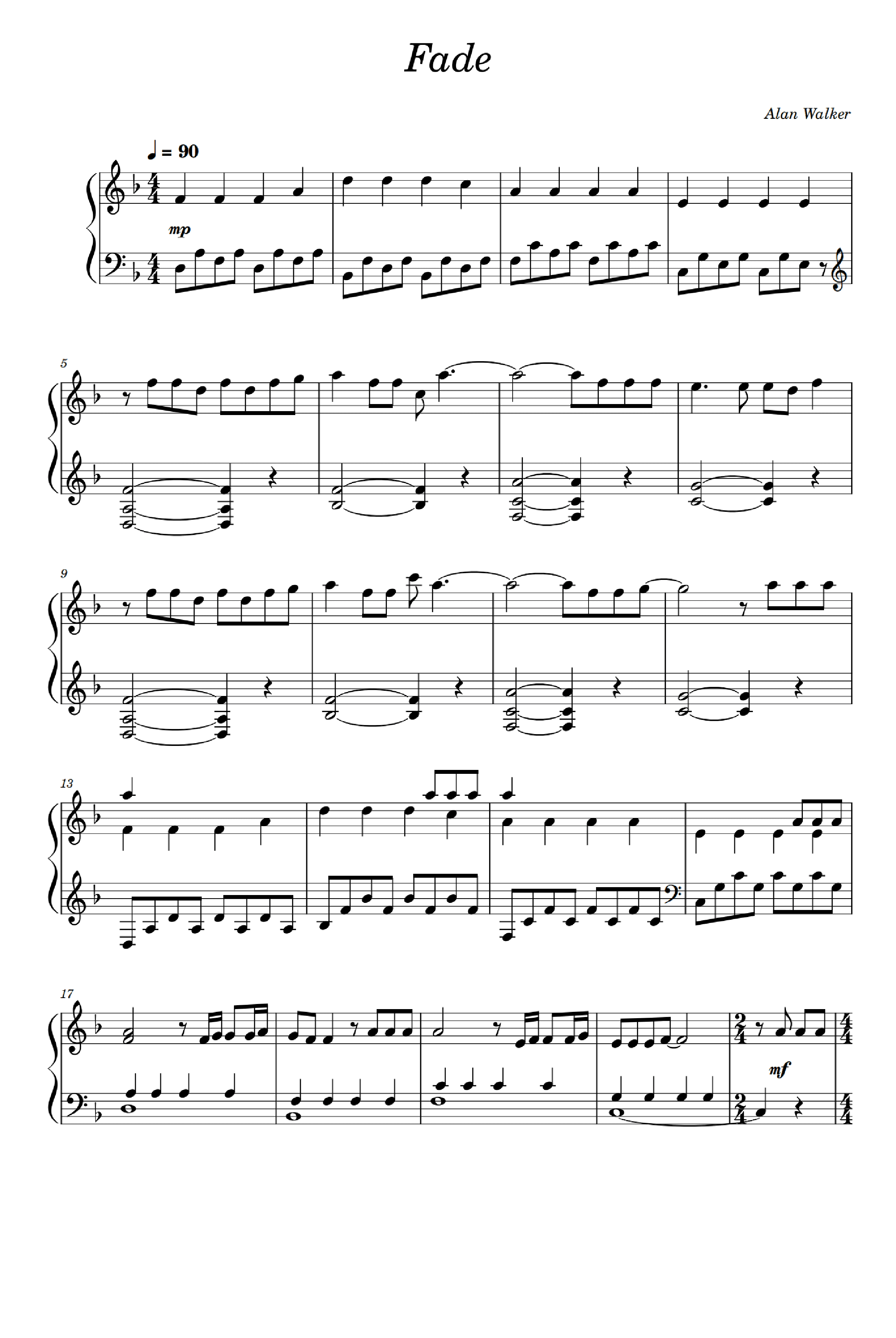Faded (arr. Alan Walker)