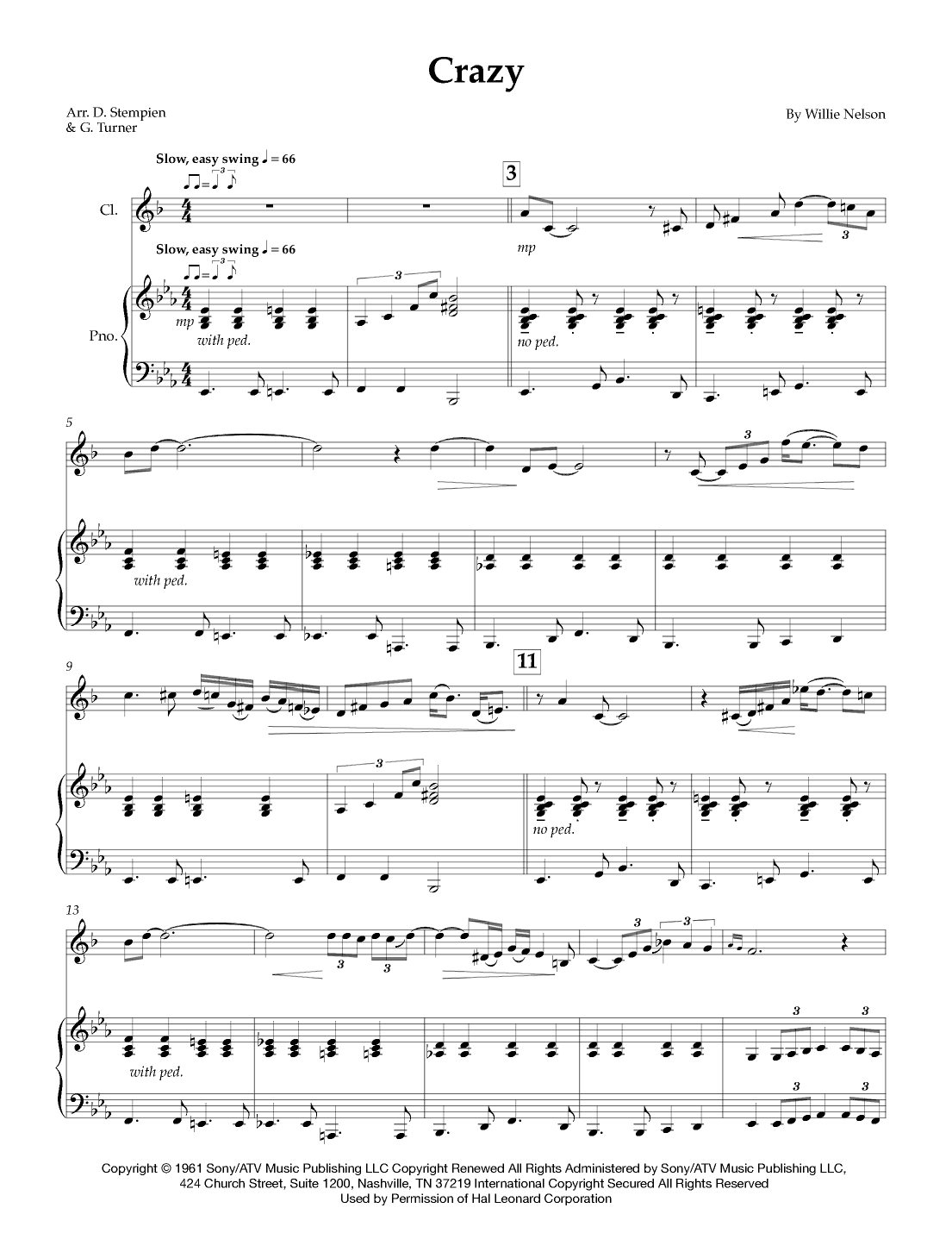 Crazy (arr. Debra E. Stempien, Gregory H. Turner)