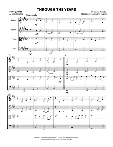 Through The Years (arr. Arby Richter)