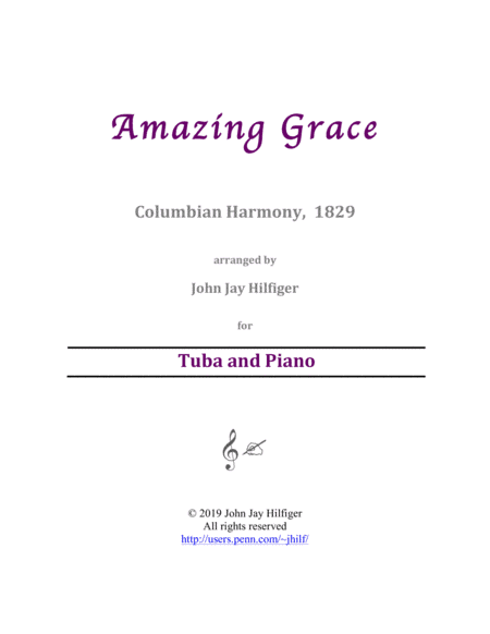 Amazing Grace for Tuba and Piano (arr. John Jay Hilfiger)