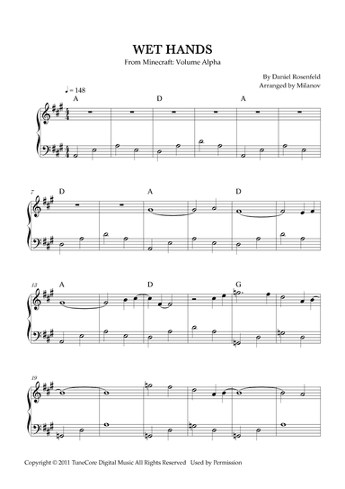 Wet Hands (arr. Milanov)