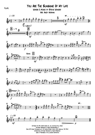 You Are The Sunshine Of My Life (arr. Andy Norman)