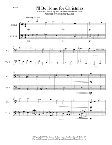 I'll Be Home For Christmas (arr. Christopher Kalstad)