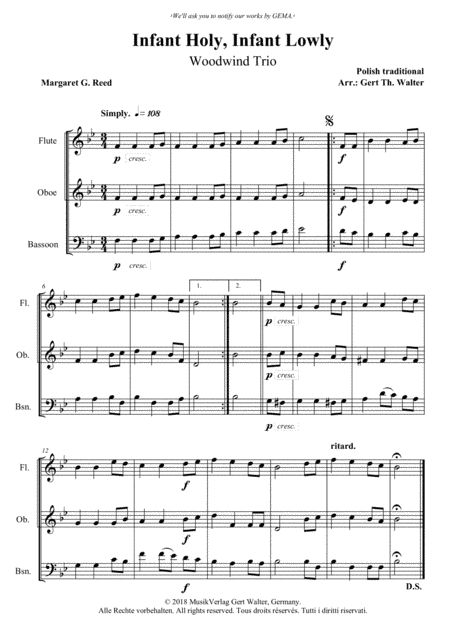 Infant Holy, Infant Lowly (arr. Gert Th. Walter)