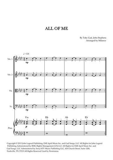 All Of Me (arr. Milanov)