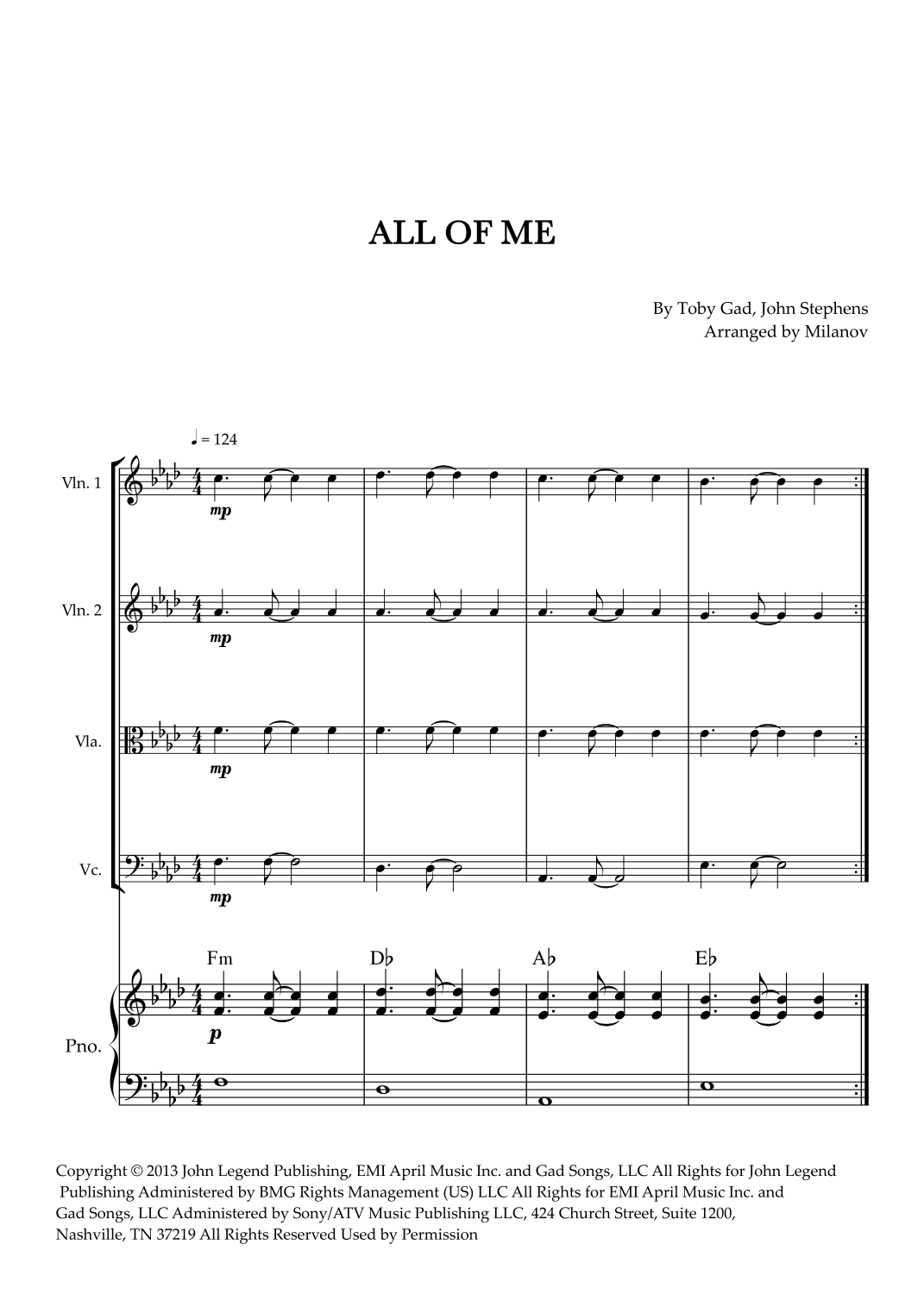 All Of Me (arr. Milanov)