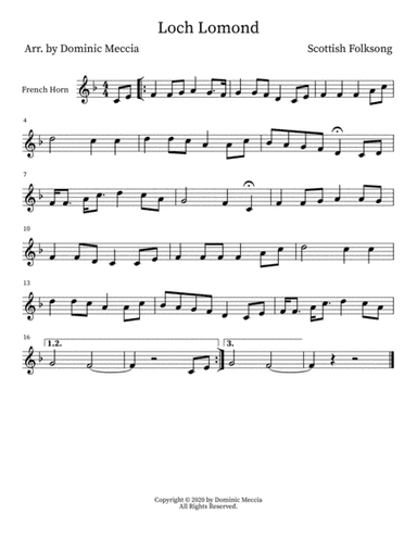 Loch Lomond (arr. Dominic Meccia)